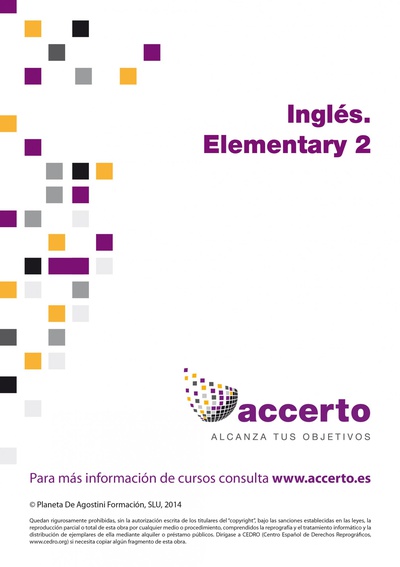 cubierta Inglés. Elementary 2