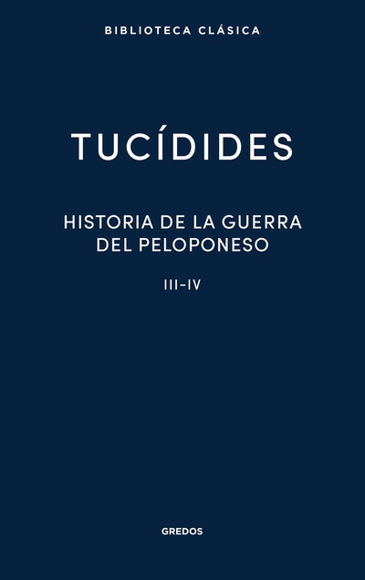 cubierta Historia de la guerra del Peloponeso. Libros III-IV