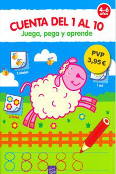 cubierta Cuenta del 1 al 10 Juega, pega y aprende