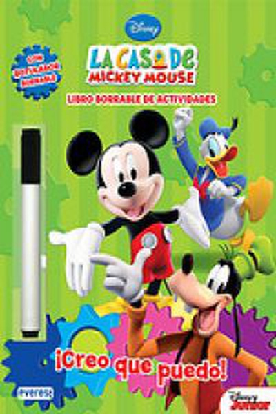 cubierta La Casa de Mickey Mouse. íCreo que puedo! Libro borrable de actividades Con rotulador borrable
